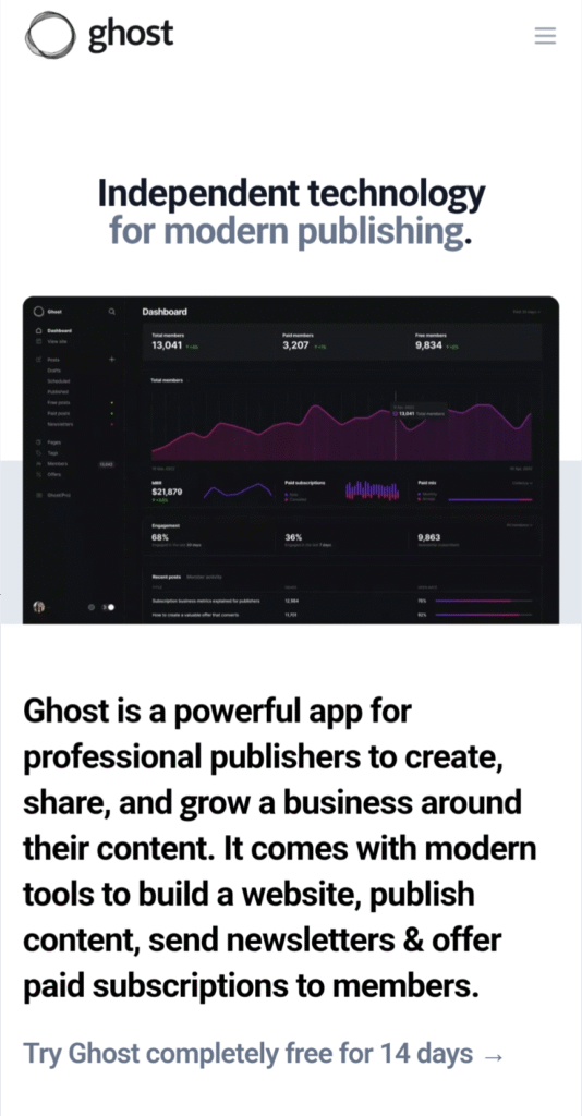 Ghost Home Page