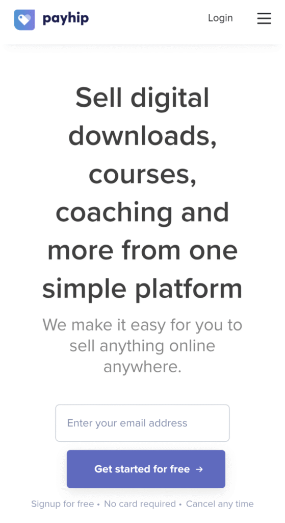 Payhip Home Page